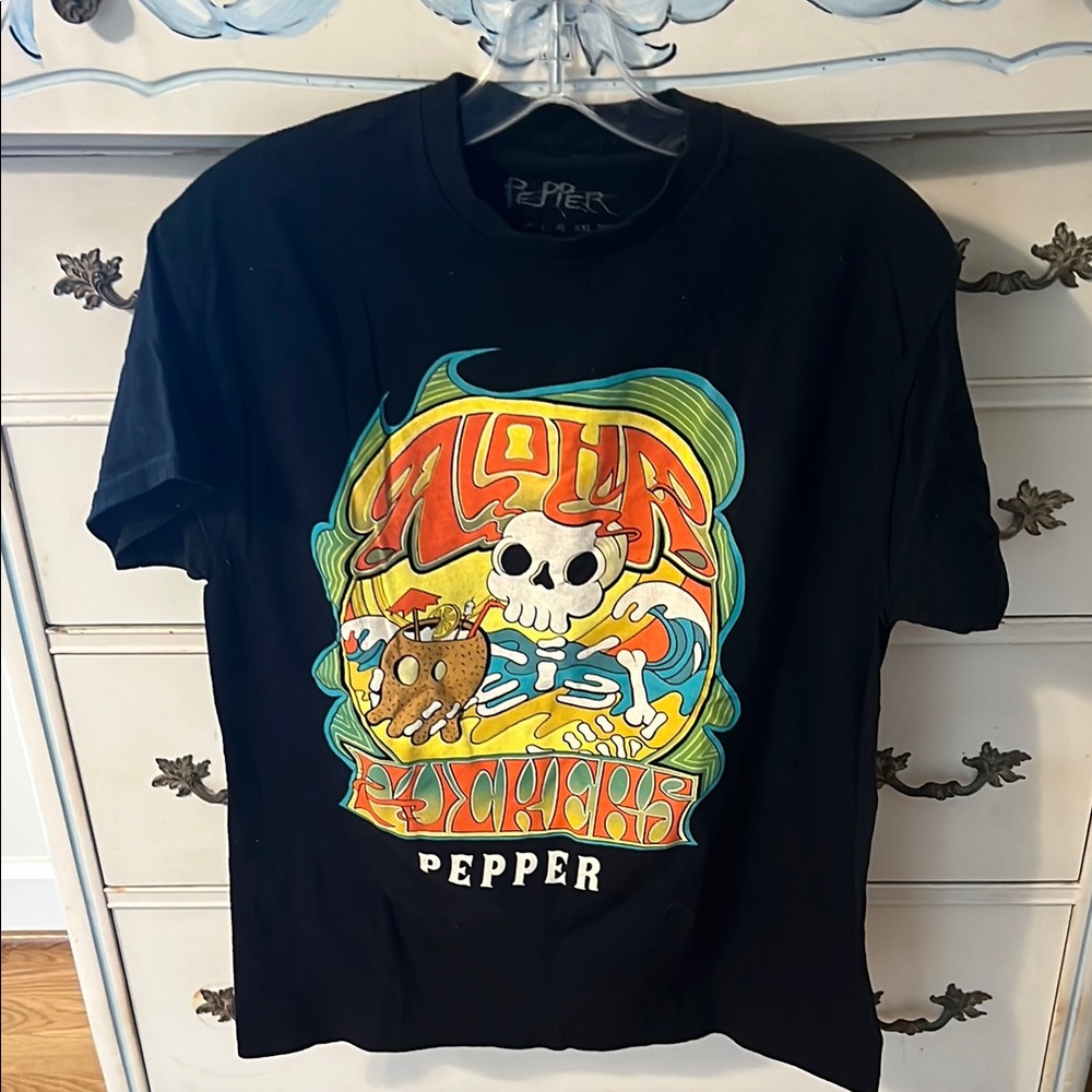 Pepper Black Graphic T-Shirt